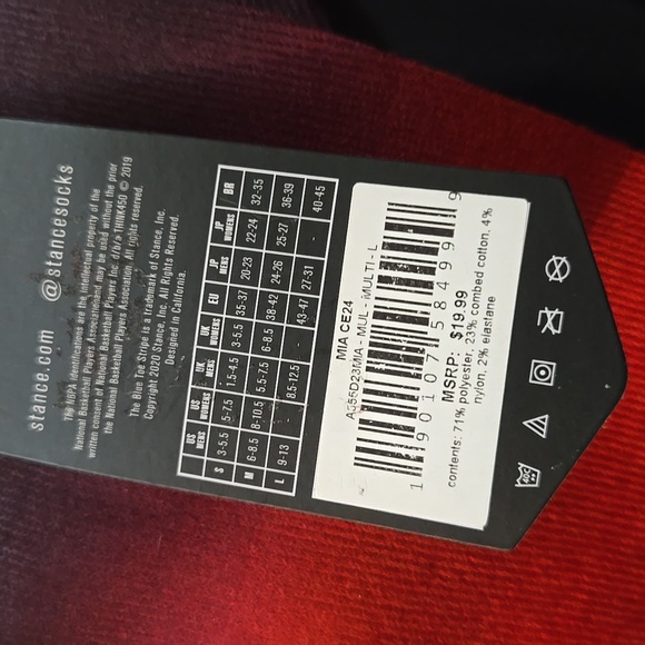 NWT Unisex Stance Miami Heat 2023 / 24 City Edition Crew Socks Size L - Picture 7 of 7